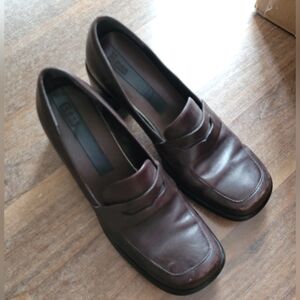 Genuine Leather Bass Y2K 90s Chunky Heel Loafers